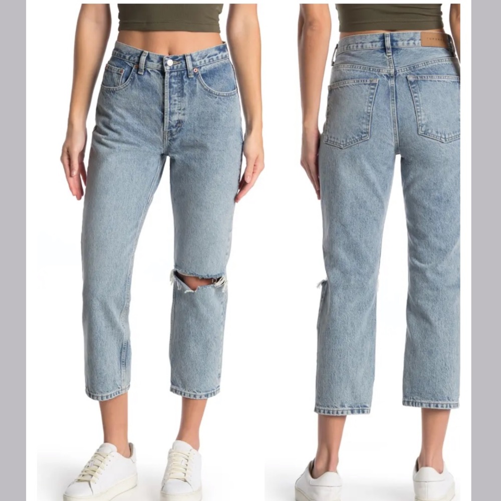 NWT topshop editor rigid straight leg jeans